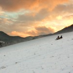 Zima zapad slnka Sulovske vrchy